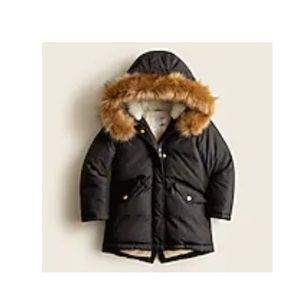 New J.Crew girls black primaloft jacket parka